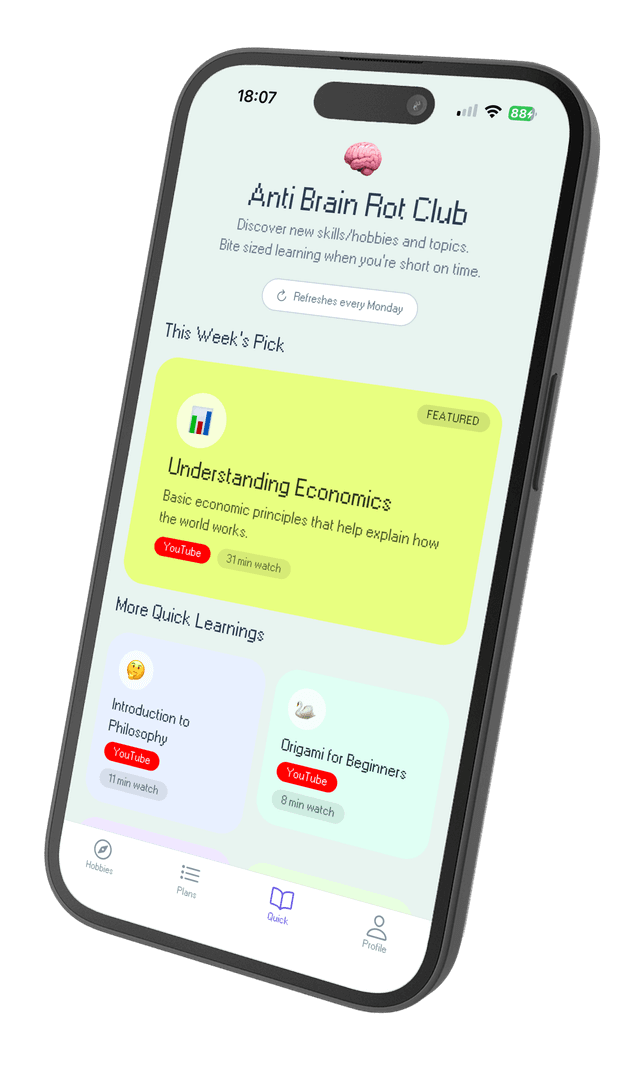 Anti Brain Rot Club Screen